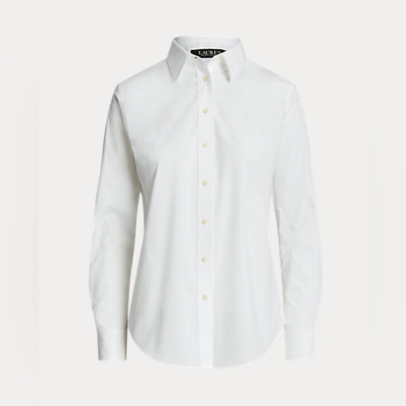 NWT! Ralph Lauren White Vintage Easy Care Stretch Cotton Shirt - Size XS - Picture 3 of 6